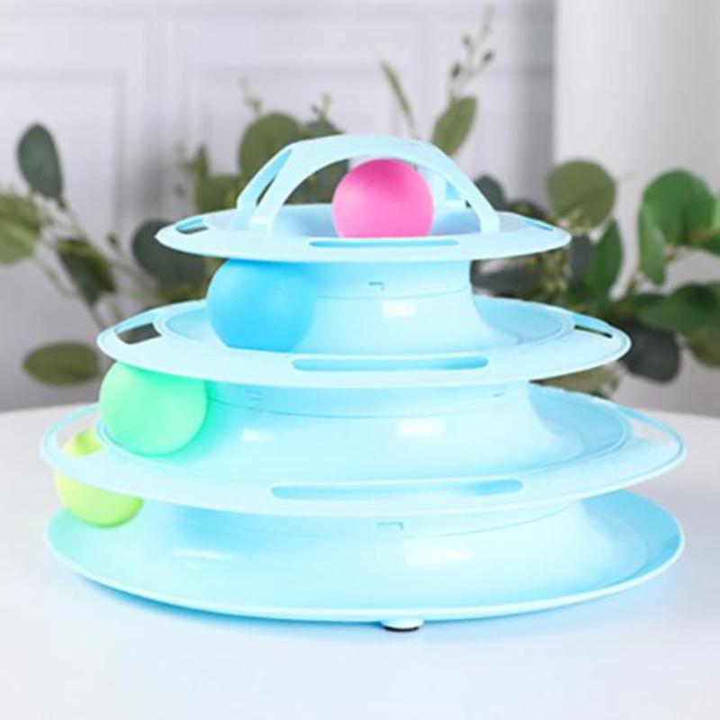 Pet Supplies Cat Toys Turntable Ball Four-layer Track Grinding Teeth Can Not Be Broken Cat Self-entertainment Puzzle Toys