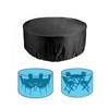 300x100cm Round Patio Furniture Cover Waterproof UV Resistant Outdoor Table Cover Heavy Duty Tearproof Furniture Protector