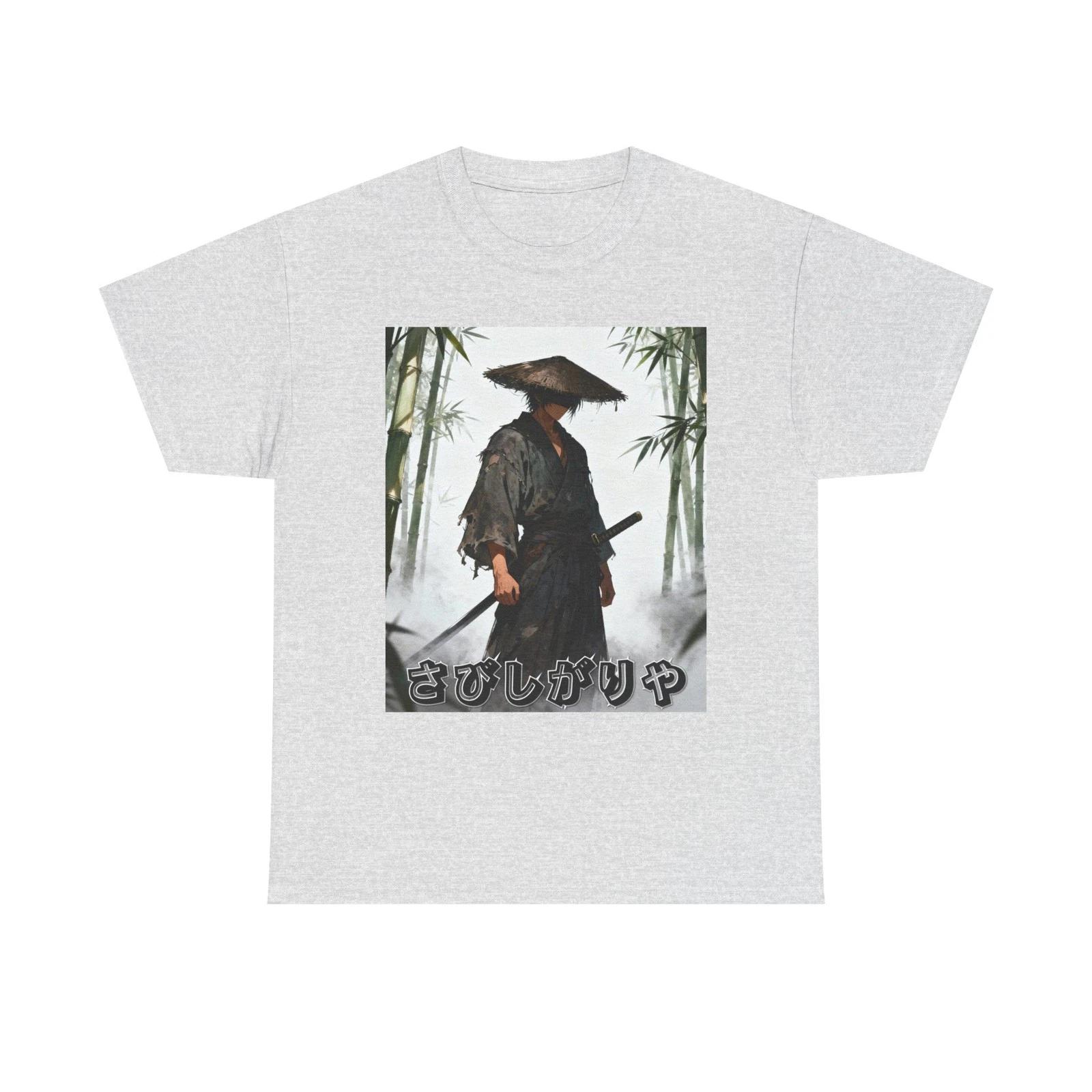 Vintage Japanese Style T-Shirt - Samurai Warrior Motif L
