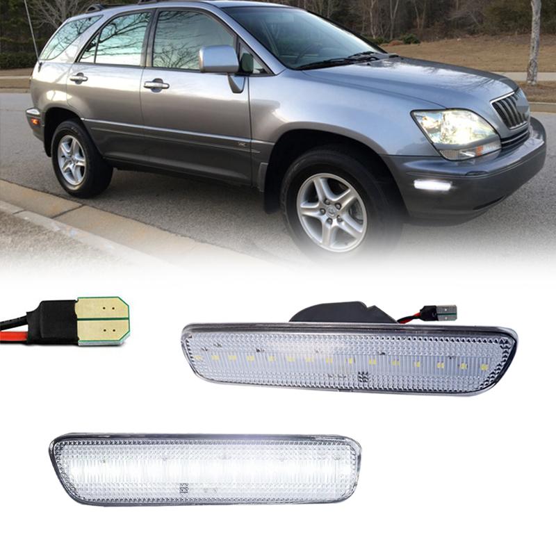 Buy For 19992003 Lexus RX300 Clear Front / Rear Bumper White LED Side
