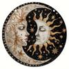 [Rustic Round Wall Decor] Sun and Moon Sign, Round Wall Decor, Classic Style,  Room Decoration, Mother's Day Gift