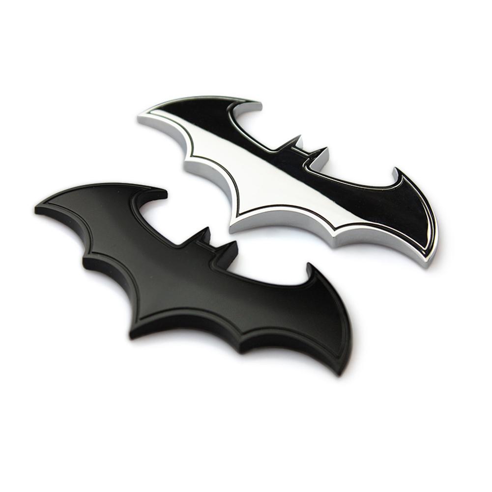 3D Metal Bat Auto Car Logo Cartoon Sticker Metal Badge Emblem Tail Decal Motorcycle Car Decoration Accessories Car Sticker