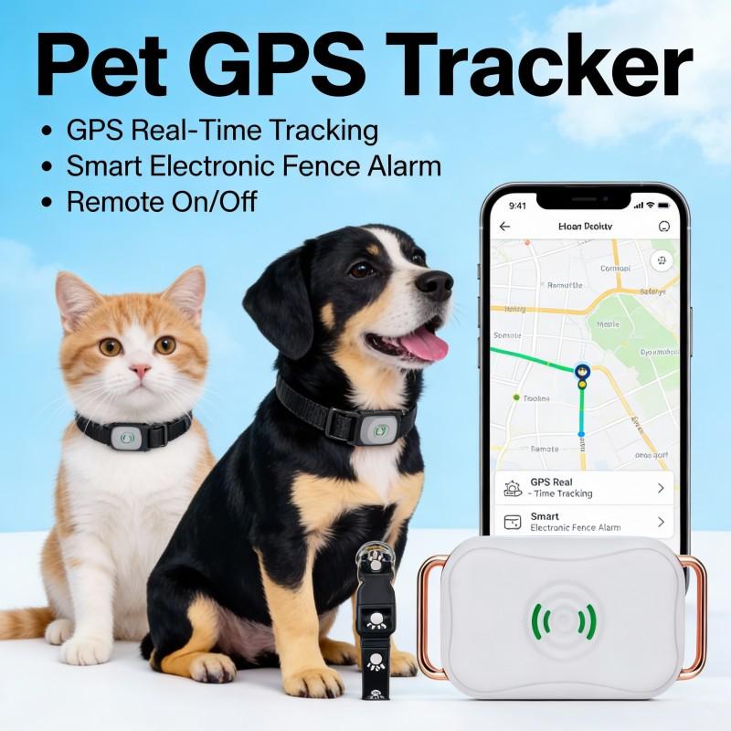 Waterproof GPS Dog Collar Tracker with 4G Connectivity - Real-Time Location & Activity Monitoring for Pets (Unlimited Range)