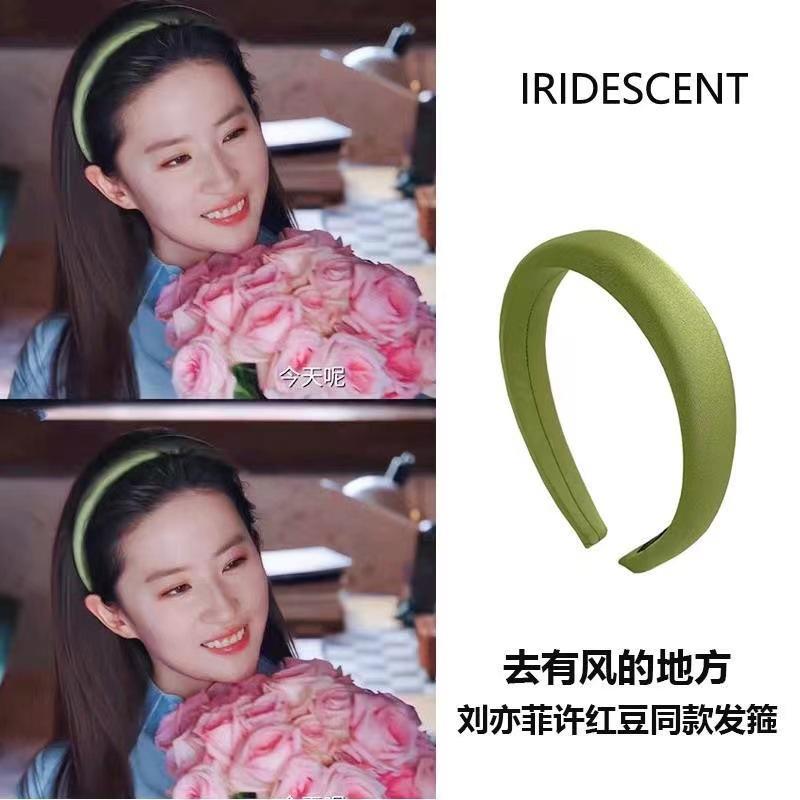 

Adorable Headband Green Women High Skull Cap Shows Small Faces Sweet And Stylish Hair Female Accessories StyleA