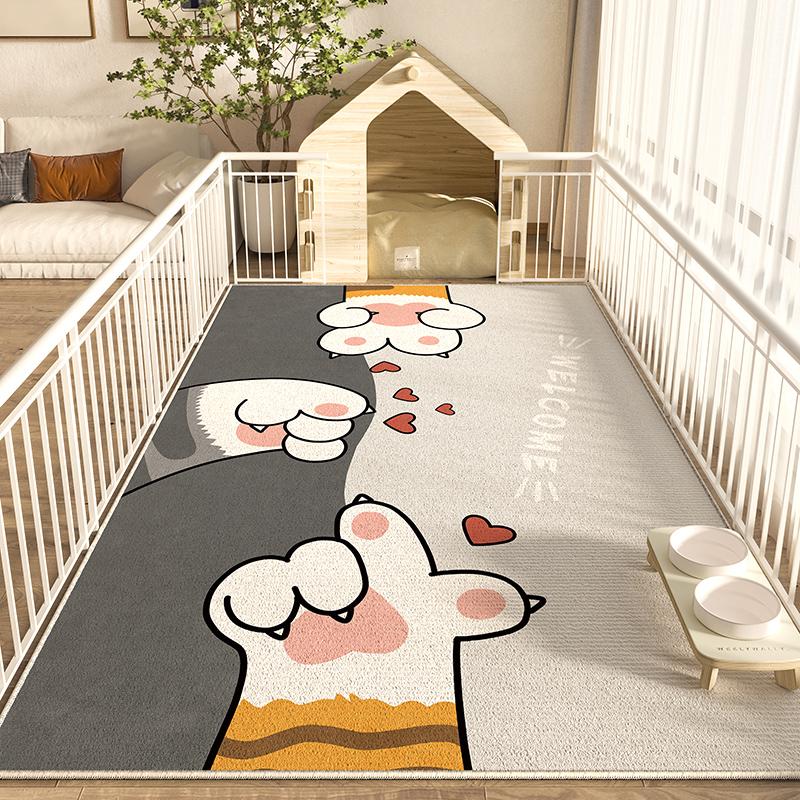 VIKAMA pet Petting Park Floor Mat Enclosure Area Floor Is Waterproof For Dog Food. Easy To Clean And Maintain. 60x90cm