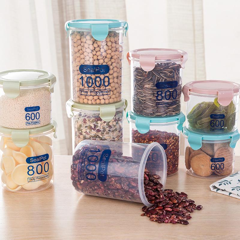 Transparent Food-Grade Jars for Grains, Cereals, Snacks, Tea, and Dry Goods Storage