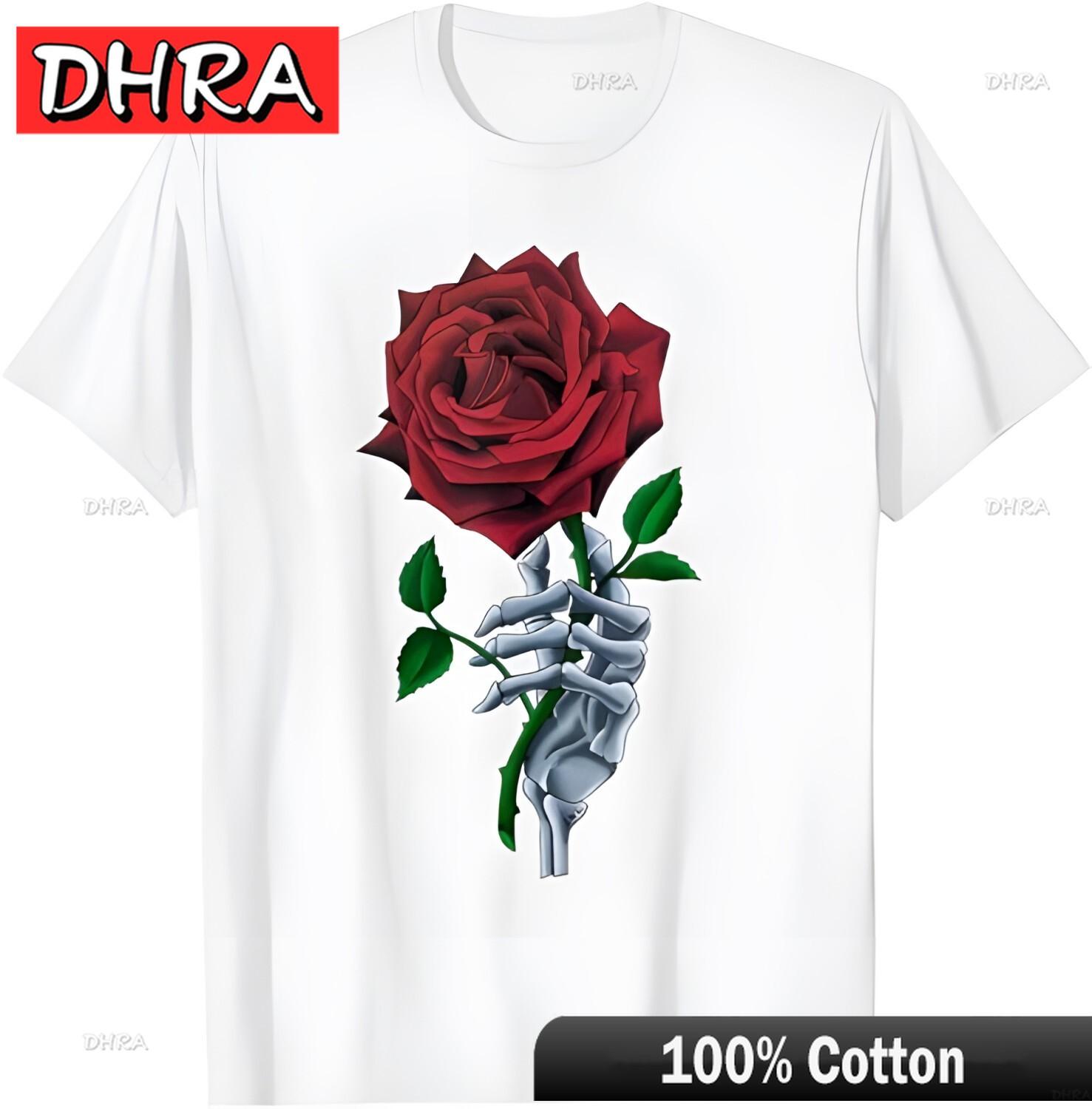 

Skeleton Hand Red Rose Flower TShirt Retro Cute Graphic Shirts Nostalgic Colorful Y2K Tees Tshirts for Gym Shirts Netherlands 4XL