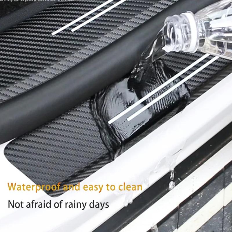 4Pcs Car Stickers Threshold Strip Carbon Fiber For BYD M6 G3 G5 T3 13 F3 F0 S6 S7 E5 E6 L3 tang yuan atto3 song Accessories