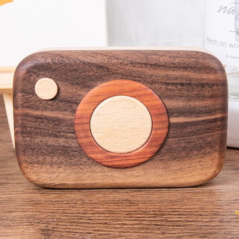 Baby's Beech Cartridge Box Storage Teeth Creative Modeling Commemorative Preservation Wooden Ornaments