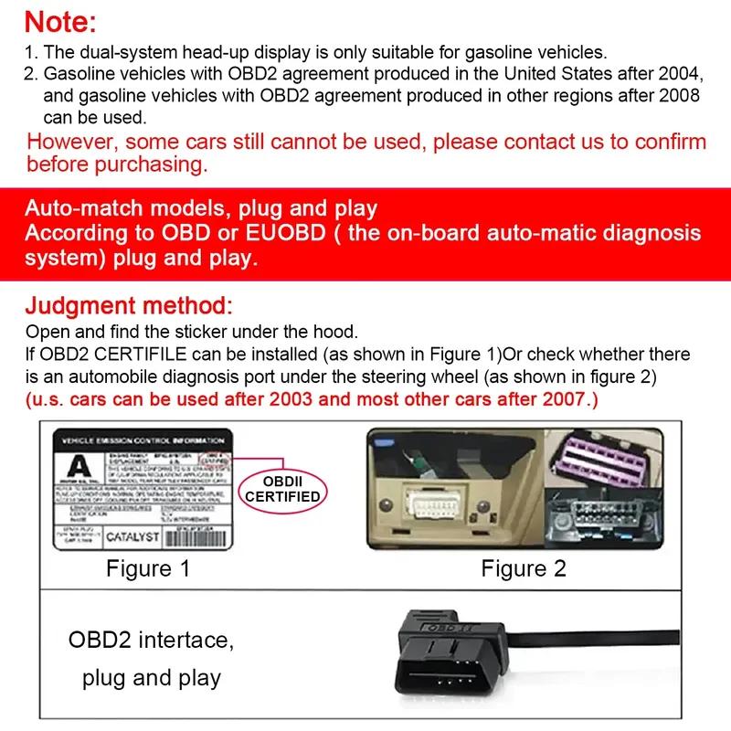 B3 Head Up Display For HUD Speedometer RPM OBD Smart Digital Overspeed Alarm Engine Fault Code Car Navigator Car Safely