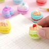 1 Set Cartoon Cute Kawaii Macaron Dessert Rubber Mini Eraser Set For Kids Stationery Office School Supplies