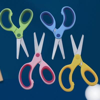 Tijeras para zurdos Estudiante Acero inoxidable Coloridas Lindas Tijeras Pequeñas para Niños Simples de Seguridad Tijeras de Oficina