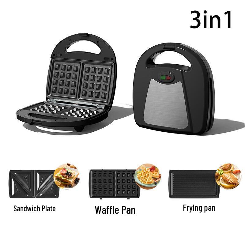 3-in-1 Breakfast Machine: Sandwich, Waffle, and Donut Maker Toaster