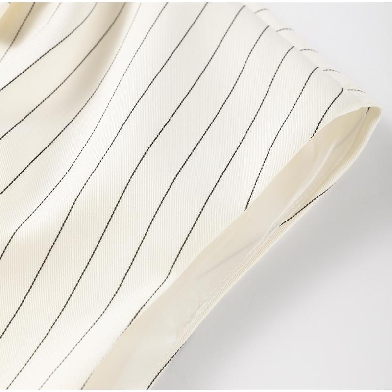 Fashion Women's Stripe Vest Trouser Suits Sleeveless Turn-Down Collar Lady Set 2025 Spring Summer Casual 2 Pieces Set Women