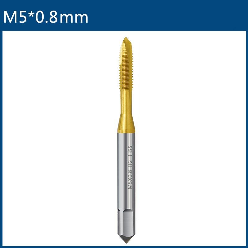 HSS Titanium Coating Screw Tap Drill Bit M2 M2.5 M3 M3.5 M4 M5 M6 M8 M10 M12 Metric Straight Flute Thread Tap Hand Tools Thread Lock3