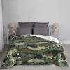 Fish Camo Jungle Blanket For Sofa Bed Travel Fish Fishing Angling Angler Hunt Hunter Pattern Camo Camouflage