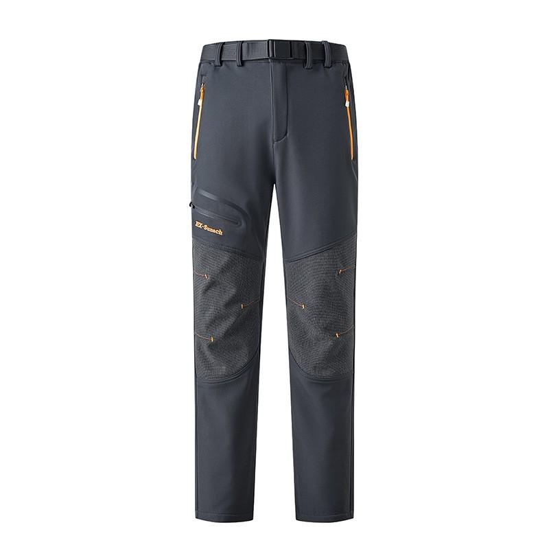 Mens Fleece Lined Softshell Pants Windproof Waterproof Hiking Skiing Outdoor Activities