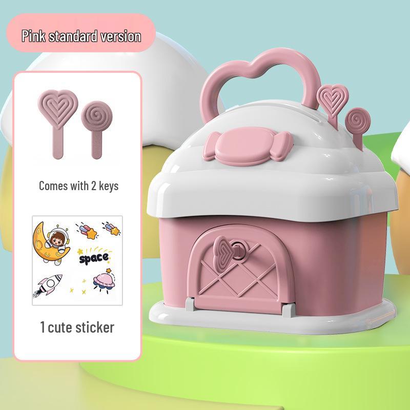 Kids' Cartoon Rocket Piggy Bank - Toy for Boys & Girls