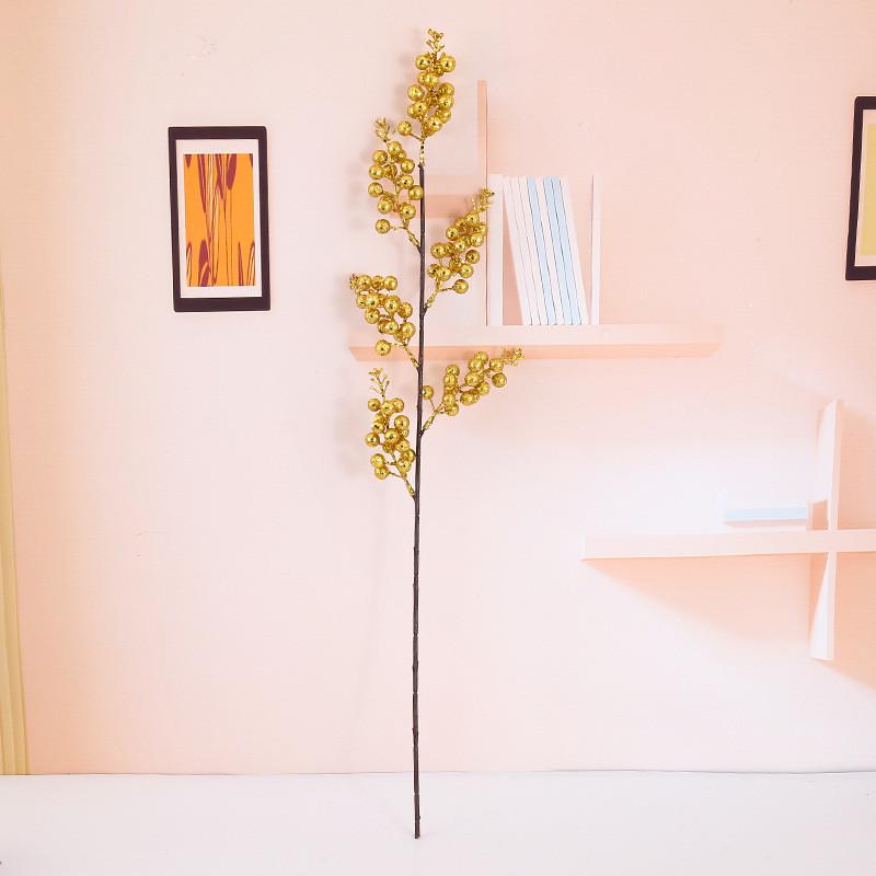 Faux Berry Christmas Flower Ornament With Sparkling Glitter Holiday Decor Home