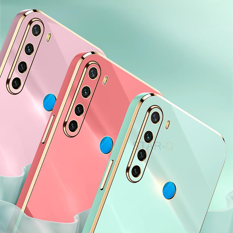 Plating Square Finger Ring Holder Phone Case On For Xiaomi Redmi Note 8T 8 T Note8 2021 New Luxury Soft Silicone Stand Cover