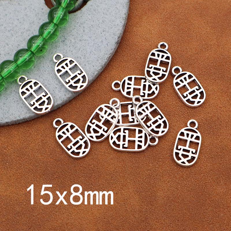 Fu Symbol Ruyi Hollow Pendant Bracelet & Necklace Charms for Clothing and Bags DIY Jewelry