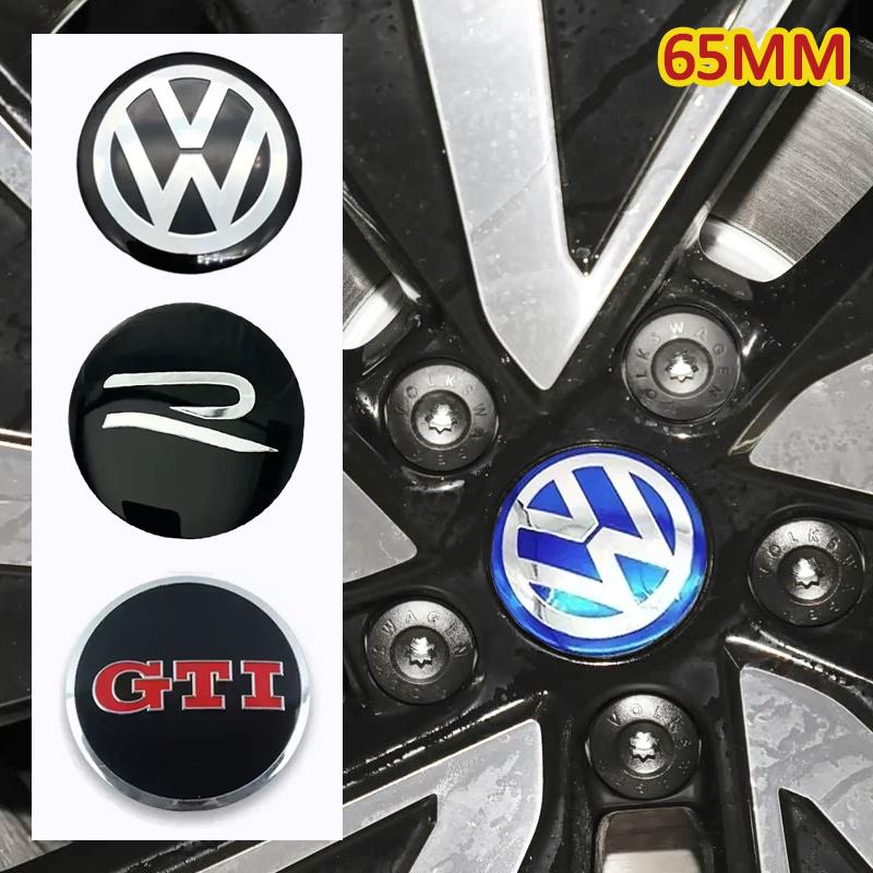 2026 For VW 4PCS 65mm Car Wheel Center Decal Hub Sticker for VOLKSWAGEN VW Golf 5 6 7 GTI Polo Passat Rline Tiguan CC Bettle Bora Touran MK8 EL1