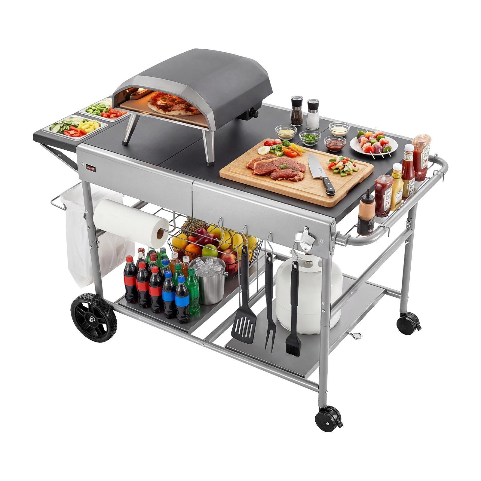 VEVOR Outdoor Grill Cart, Grilling Table