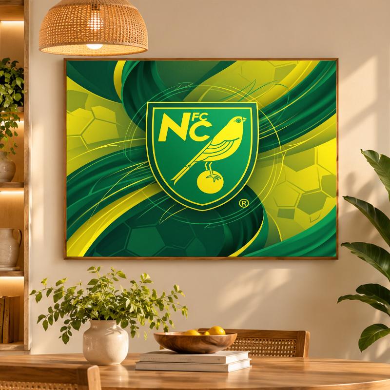 5D Diamond Painting Norwich City Football DIY Full Drill Diamond Art Kit Home Decoration