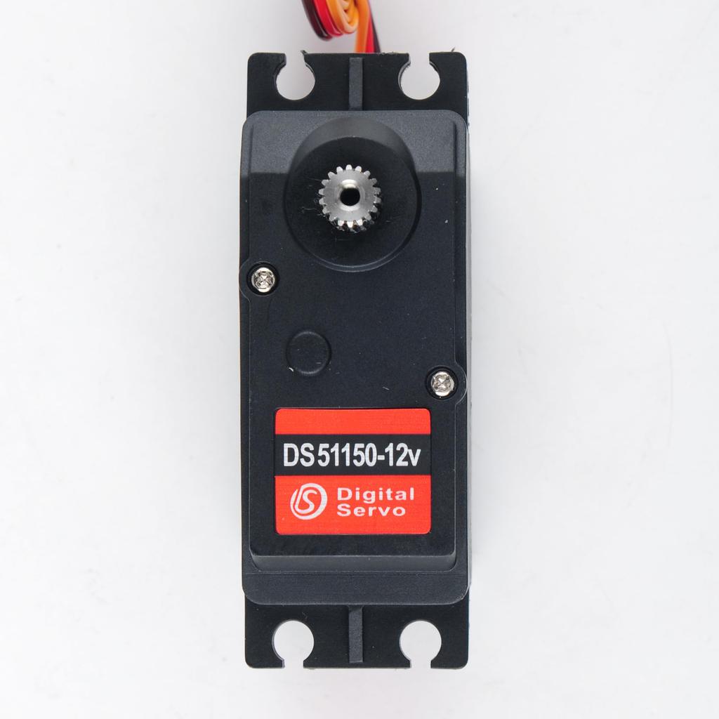 Rcmall DSServo DS51150 150KG Digital Servo, 12V, Metal Gear, IP67 Rated, with 18T Arm for 15 Scale Baja RC Cars & Heavy-Duty Robots (180 Degrees)