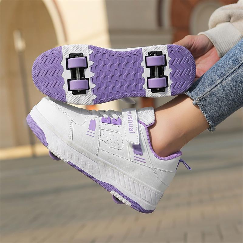 Dětské čtyřkolové sportovní boty, odnímatelné ploché boty, dětské bruslařské a kolečkové bruslení