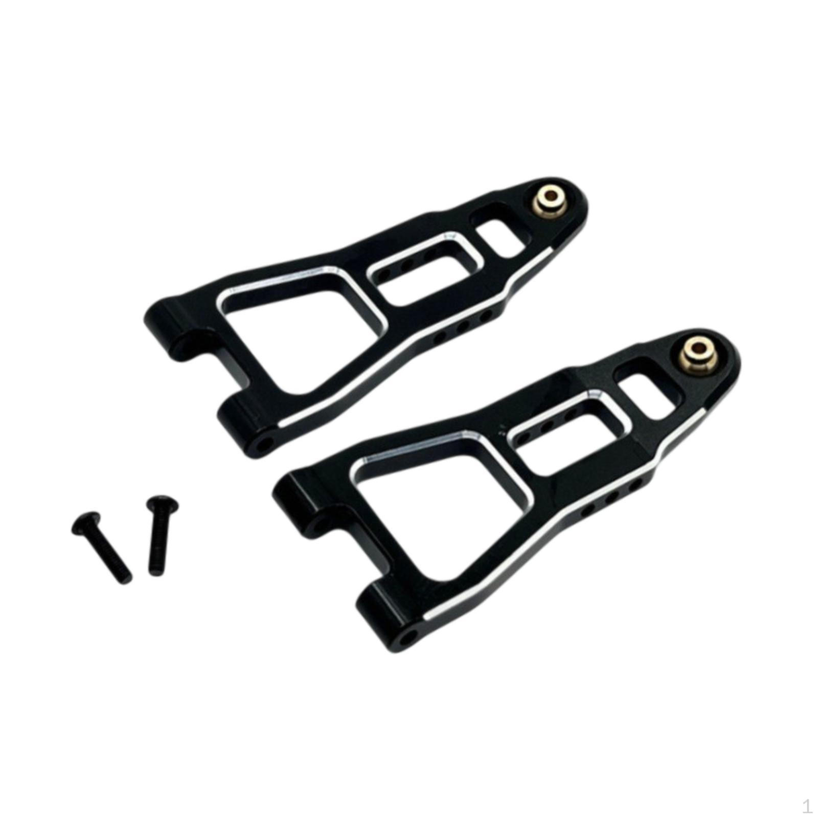 

2 Штуки 1/12 Масштаб RC Автомобіль Модернізація Частина Передній Задній Нижній Важіль Підвіски Black silver