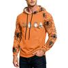 Men's Casual Printed Loose Fit Hoodie with Pocket and Drawstring for Everyday Wear