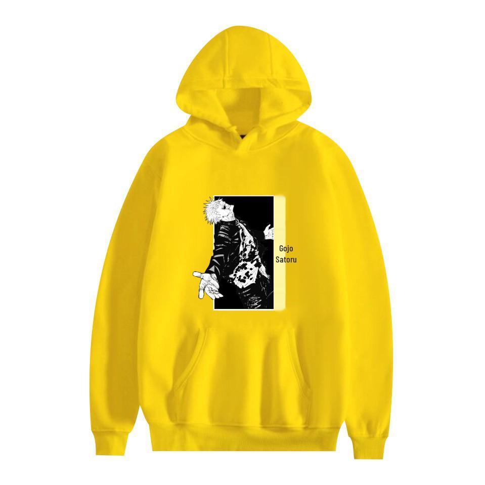 

Чоловічий худі великого розміру з принтом Jujutsu Kaisen для осені XS