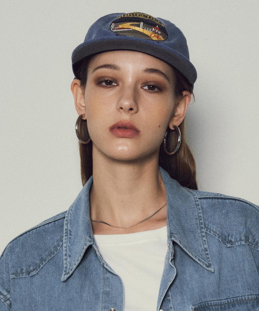 CITTA Florence Cita Embroidered Vintage Cap_Cta918 (Navy)