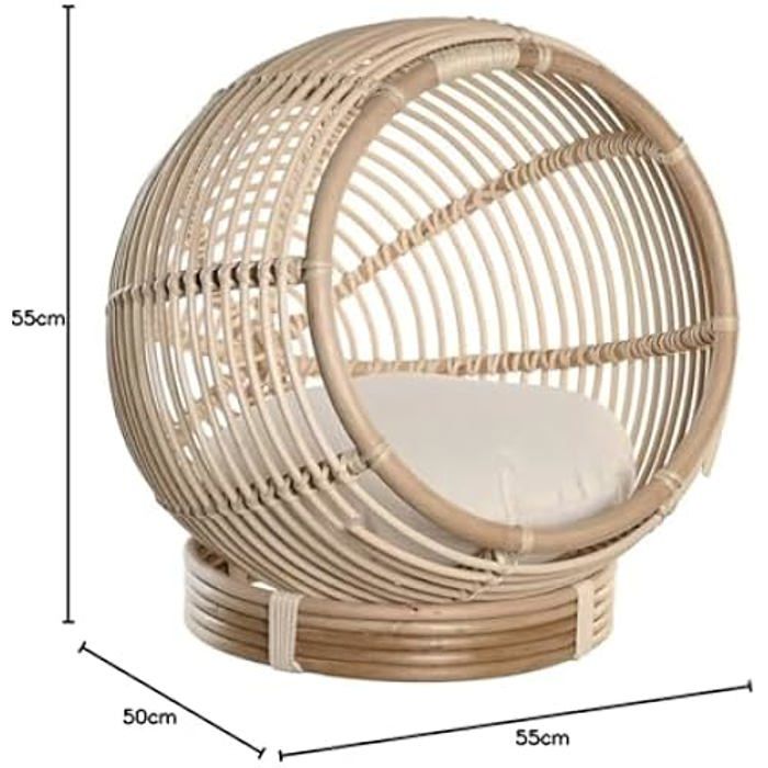 Haustierbett - DKD Home Decor - Standard - Mehrfarbig - 55x50x55 cm - Innenbereich
