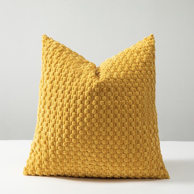 Bohemian Corduroy Bubble Bead Throw Pillow Cover