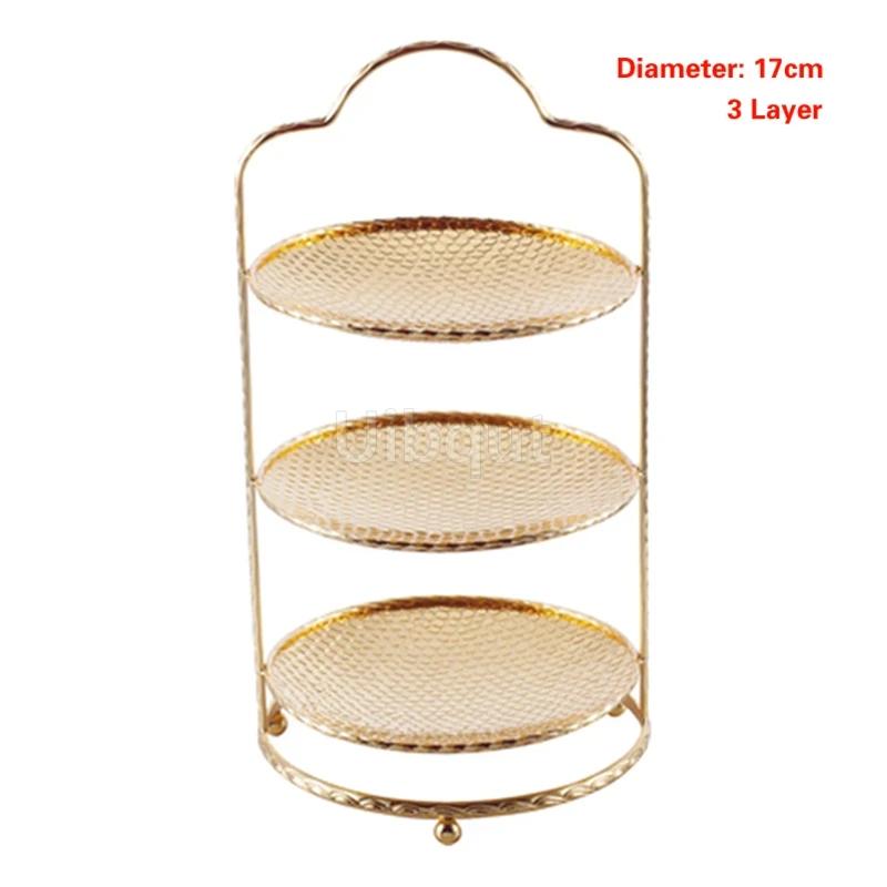 Creative pattern three layer Mini snack rack Fruit plate KTV bar restaurant tableware Cake rack Snack plate Water cube cake rack