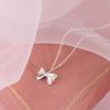 Blingbling Crystal Diamante Bowknot Necklace Clavicle Chain Gifts for Girls Present Sexy Diamante Clavicle Chain