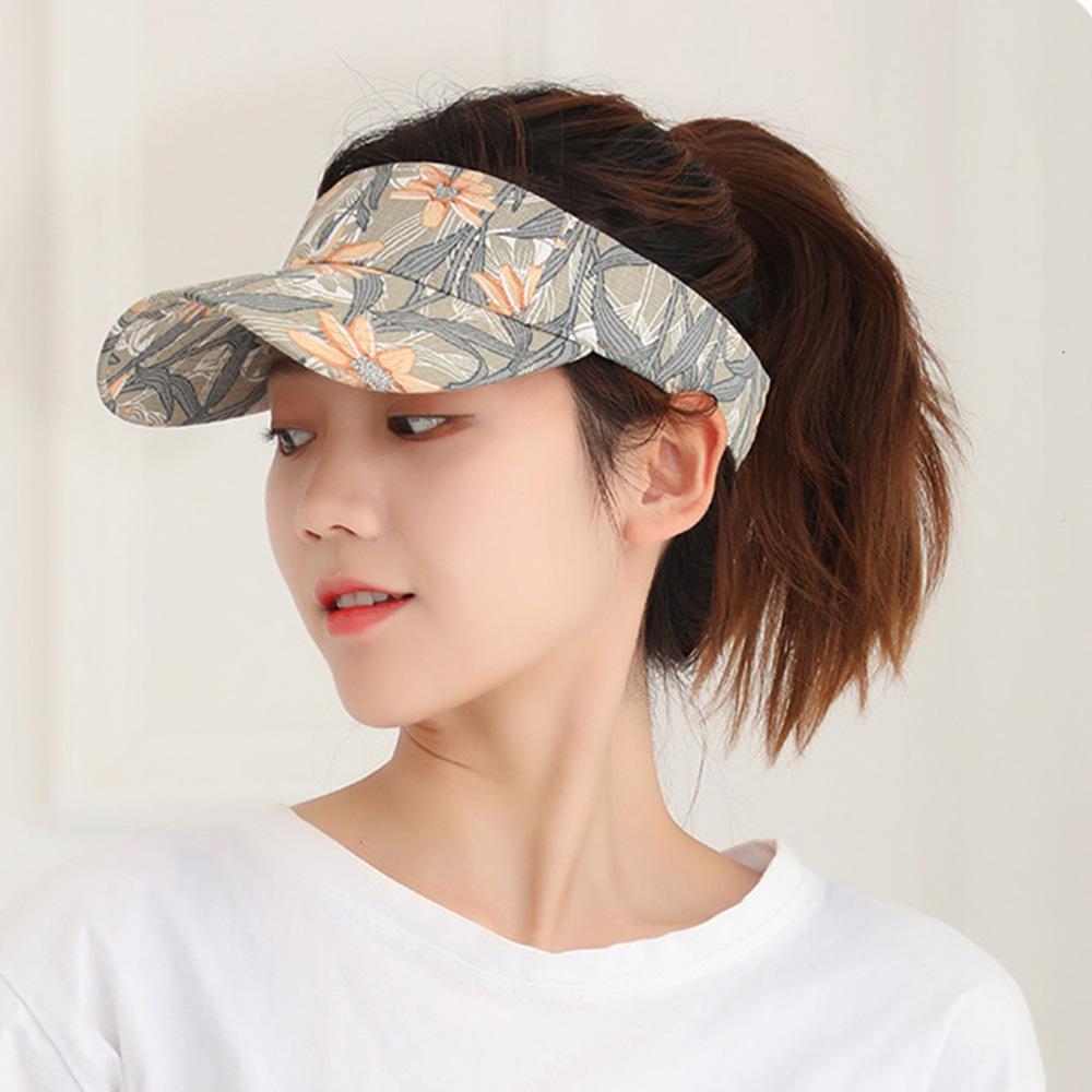 Buy Sun Visor Cap Floral-Print Empty 