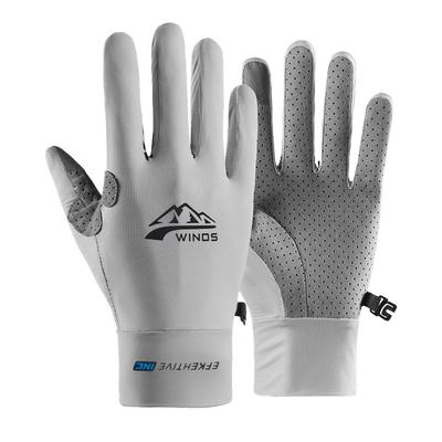 Fishing Gloves Ice Silk Touchscreen Non-Slip Fitness UV Protection Gloves Men Women Cycling Summer Motorcycle Elastic Gloves