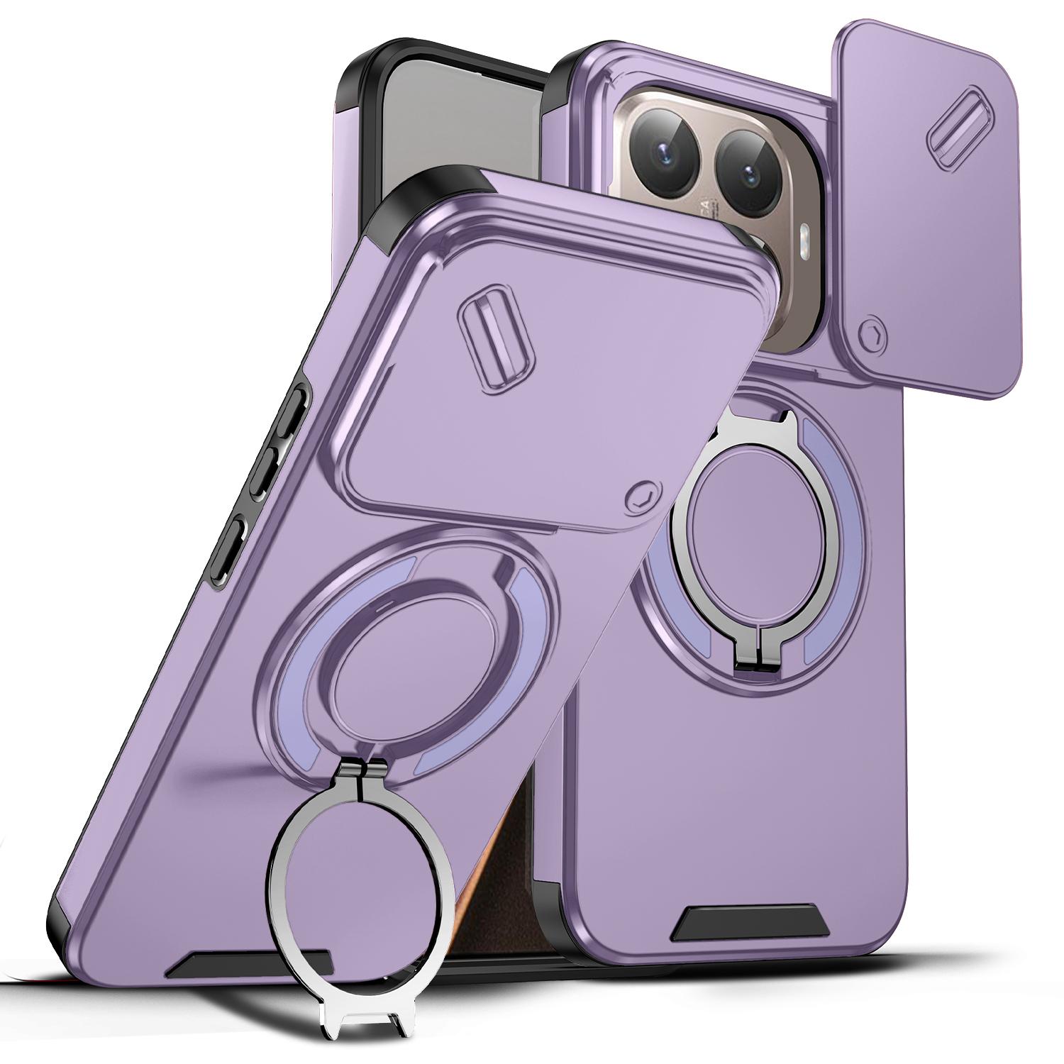 

Luxury Armor Phone Case For Xiaomi Mi 14T 15T Pro Magnetic for Magsafe 360 Bracket Holder Lens Protection Shockproof Cover xiaomi 14T pro фиолетовый