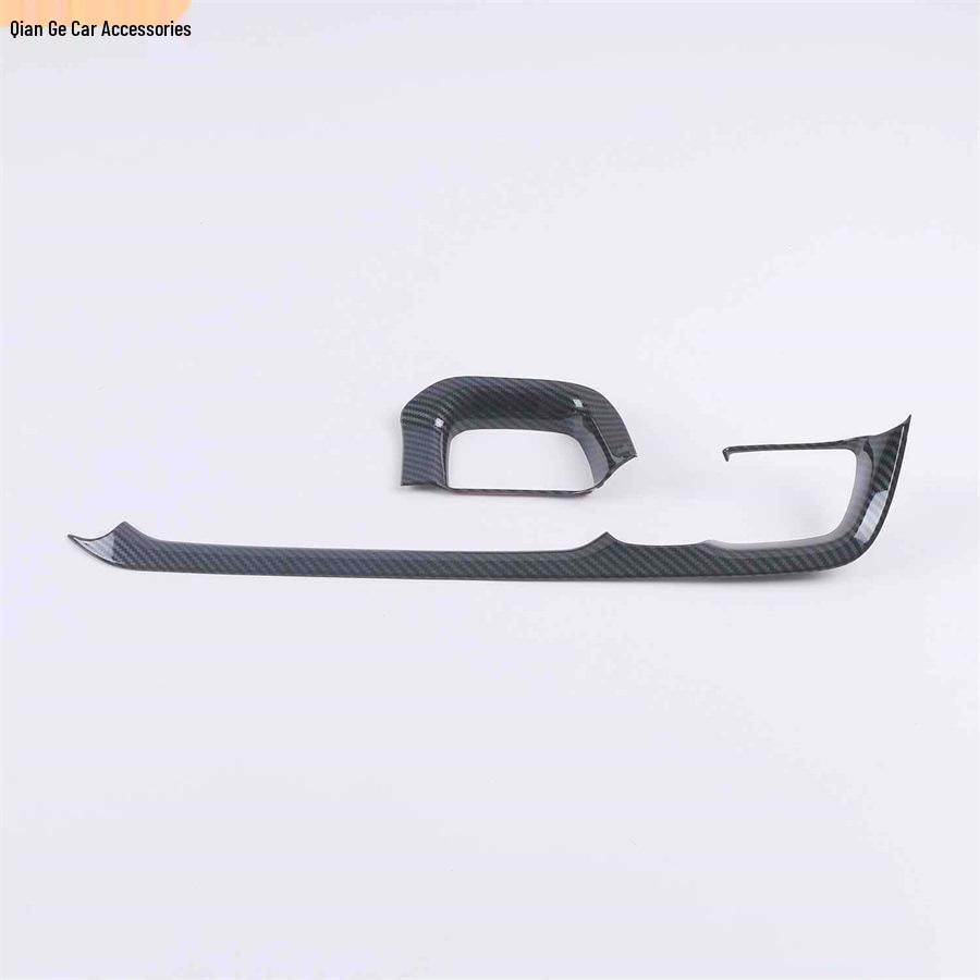 Honda Fit 21st Gen Interior Accessories: Carbon Fiber Texture for Window Switch, Door Handle, and Steering Wheel.