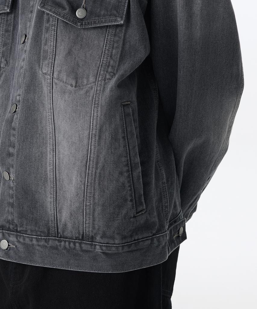 Musinsa Standard Pigment Oversized Denim Trucker Jacket [Charcoal Grey]