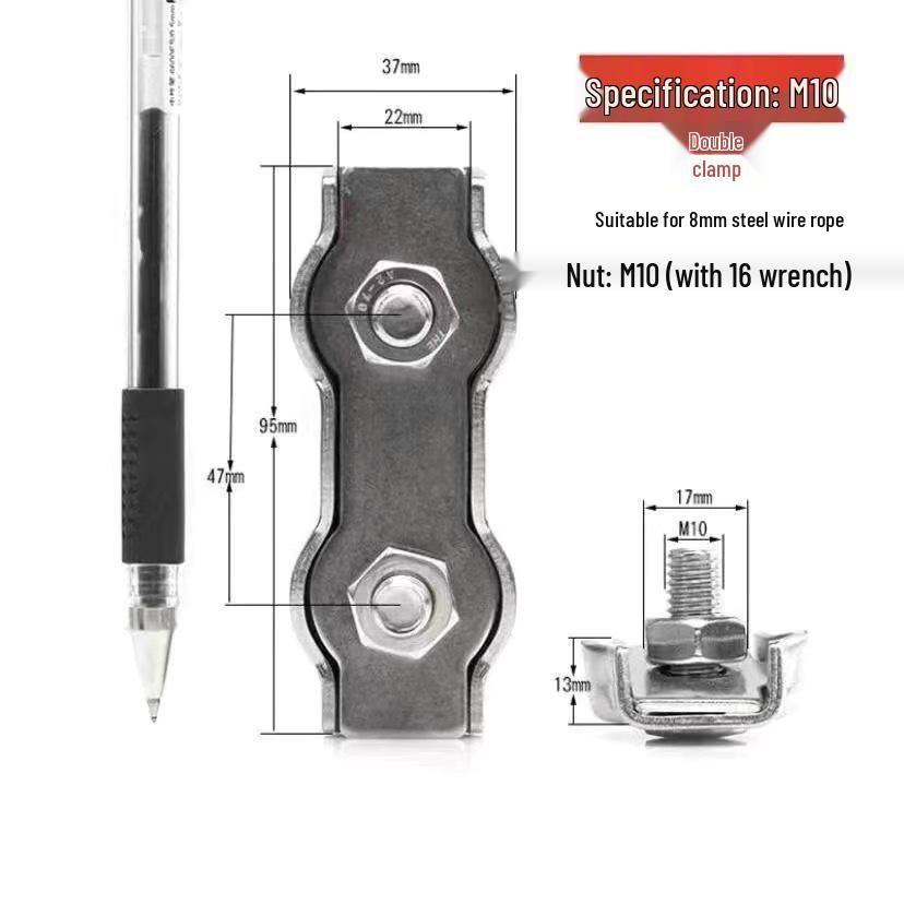 304 Stainless Steel Wire Rope Clamp and Tightener Set