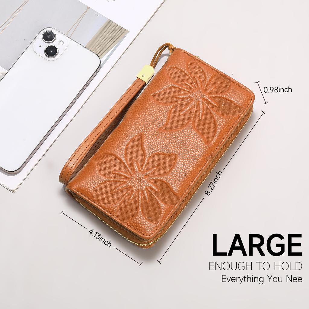 Cell Phone Pocket Female Wallet RFID Card Holder Ladies Clutch Purse High Quality Handbag