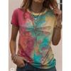 Fashion Women Retro Creative Insect Pattern Print T Shirt Funny Casual O-neck Short Sleeves T-shirt Summer Female Tee Shirt