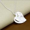 925 Sterling Silver Double Heart Pendant 18 Inches Necklace For Women Wedding Party Fashion Jewelry Chain Necklace Gifts