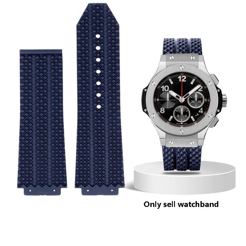 

Watch Strap for HUBLOT BIG BANG Classic Series 17mm-25mm Rubber Black Blue Watchband Waterproof Silicone Watch Accessories 26-19mm