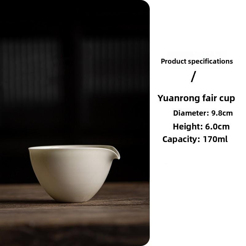 Grass and wood gray glaze fair cup Kung Fu tea set Japanese ceramic tea sea retro tea divider