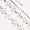 Bohemian Floral Silver Waist Chain With Tassels For Women Summer Festival Accessory